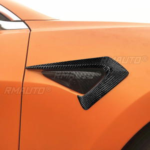 2PCS Protection de caméra latérale en fibre de carbone véritable, garniture de protection de pare-chocs pour Tesla Model 3 2018 2019 2020 2021 - Product Image 5