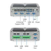 Mini PC industriel In-tel core i5 i7 i9 DDR4 8USB RS485 4LAN HD-MI GPIO 6 COM WiFi 3G 4G Module ordinateur sans ventilateur