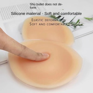 Phụ nữ Silicone vú Pad Áo Tắm đính cườm kỹ thuật ngực nhỏ thu thập lớn dày chèn lót bikini màu da sắc nét - Product Image 3
