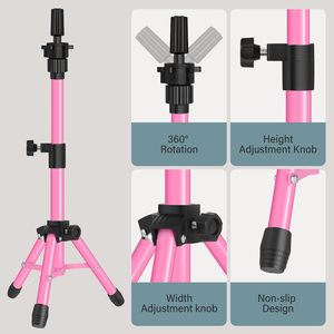 Fabrik-Großhandel Mini-Tischständer für <span class=keywords><strong>Perücken</strong></span> Höhenverstellbarer Mannequin-Kopfhalter für Haarstyling-Übungen und Präsentation - Product Image 4