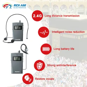 Type-C Wireless Audio System Voice Transmission 200m Long Range Talk Distance Wholesale Mini FM Radio for Conference Tour