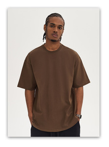 Coton de première qualité Impression de logo personnalisé Impression de t-shirt personnalisé T-shirt uni surdimensionné pour hommes - Product Image 2