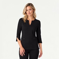 Tunique Médicale Respirante Premium Coupe Classique pour Femme, Manches Longues, Uniforme d'Infirmière pour Clinique Vétérinaire, Hauts de Travail Lavables