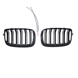 Modification de la <span class=keywords><strong>calandre</strong></span> LED noire brillante Double Line Grille Double Bar Grille pour <span class=keywords><strong>BMW</strong></span> <span class=keywords><strong>X5</strong></span> X6 Series E70 E71 E72 - Product Image 4