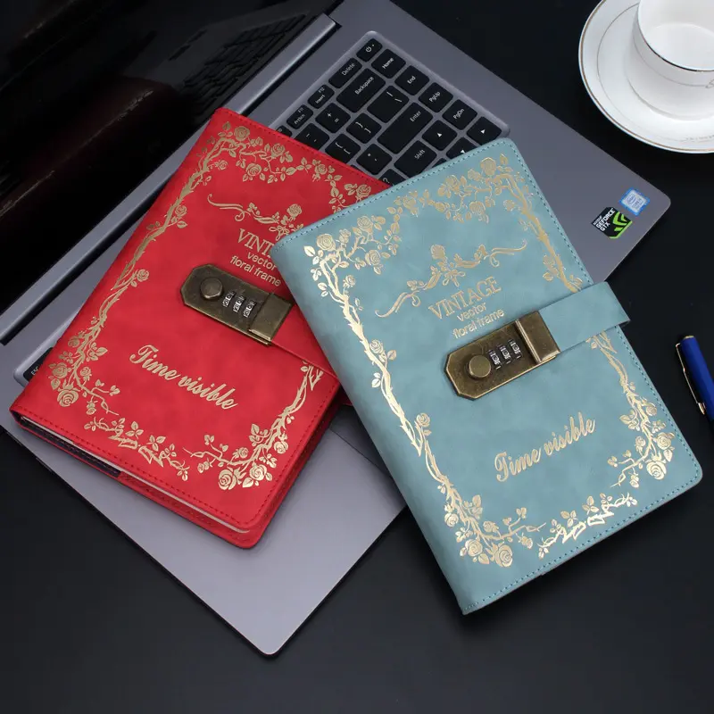 Retro Password Book Creative Student Diary Lockable Notebook Japan And South Korea Thickened Hand Ledger Notebook