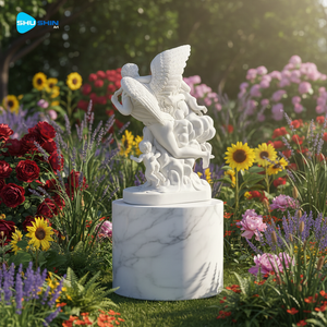 Statua di Cupido e Psiche in Marmo, Ispirata al Clodione, Scultura Mitologica Intagliata a Mano, Resistente <span class=keywords><strong>per</strong></span> Giardino, Esterni, Chiesa e Cimitero - Product Image 6