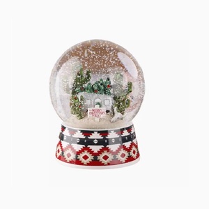 Globo de Nieve Navideño LED Personalizado, Hecho a Mano con Resina, Cactus del Desierto del Suroeste, Vaquero Pintado a Mano, Personalizable, 10 cm, Decoración Navideña - Product Image 1