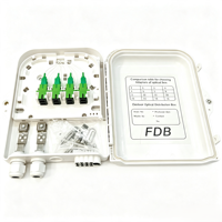 Caja de Distribución de Fibra Óptica de 2 Entradas y 8 Salidas, Equipo FTTH, Caja Terminal de Fibra Óptica NDP/ODB/FDB, Caja Divisora de Fibra Óptica ODP