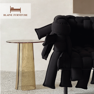 BLAINE Meubles de salon de taille personnalisée de style minimaliste <span class=keywords><strong>Table</strong></span> basse cadre en acrylique <span class=keywords><strong>Table</strong></span> d'appoint jaune d'hôtel au design moderne