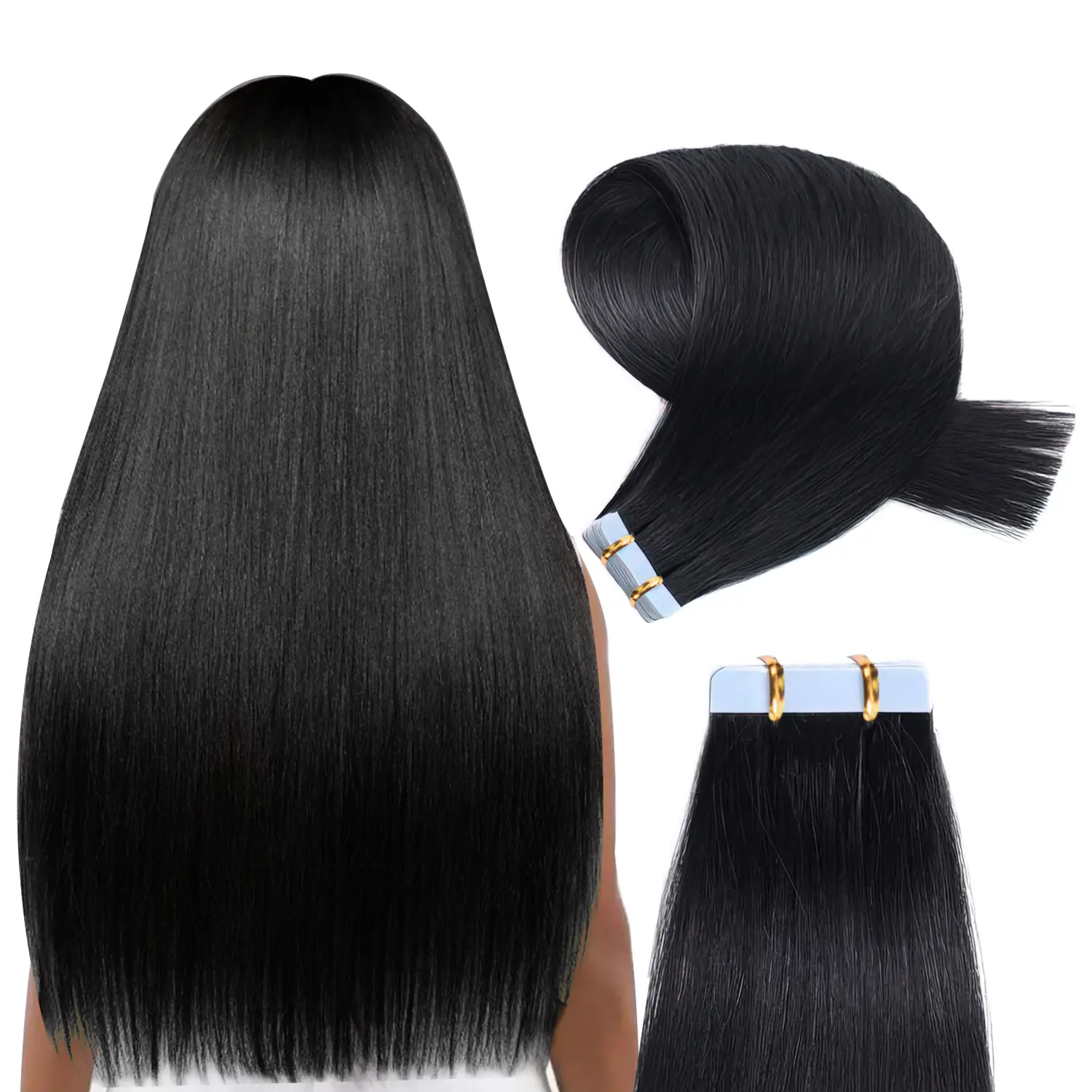 RXHAIR cinta recta Ins Cheveux Vietnamien 30 pulgadas cinta en extensiones de cabello 200 gramos pelo indio crudo cinta recta Ins