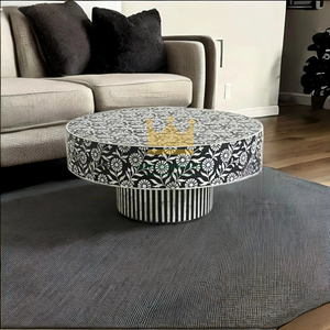 Mesa de centro con Incrustaciones de nácar hechas a mano de lujo, mesa decorativa de madera vietnamita para muebles interiores de sala de estar - Product Image 2