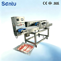 Microtome alimentaire ultra-fin de haute précision, contrôlé par PLC, pour la découpe automatique de viande, fromage et fruits de mer, trancheuse alimentaire ultra-fine entièrement automatique