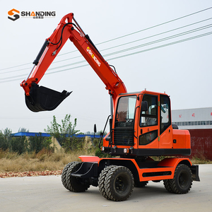 Nouvelle <span class=keywords><strong>mini</strong></span>-excavatrice SHANDING de 8 tonnes, excavatrice sur roues, <span class=keywords><strong>pelle</strong></span> sur pneus, prix attractif au Kazakhstan - Product Image 4