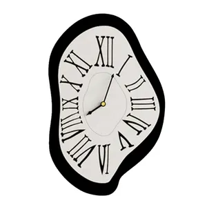 Horloge de fusion suspendue irrégulière Salvador Dali la persistance de la mémoire peinture à l'huile art horloge murale horloge de table