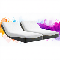 Cadre de lit pliable multifonctionnel avec contrôle par application, détection de la respiration, matelas hybride en mousse à mémoire de forme, rafraîchissant, pour chambre moderne
