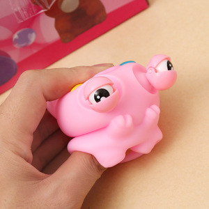Unicorn Series Vinyl Decompression Toy Plastic Pinch Squeeze <b>Squishy</b> with Burst Eyes for Stress Relief - Product Image 3