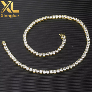 Collar de cadena tipo tenis Hop Jewelry de 1 fila con circonitas cúbicas (CZ) brillantes para hombre y mujer, envío directo - Product Image 4