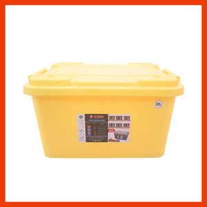 Handles <b>Lockable</b> Bin 50L Multi Colors Modern Decorative Multifunction Organizer <b>Box</b> Stackable Tote Lightweight Plastic <b>Storage</b> - Product Image 2