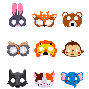 Máscaras de Fieltro de Animales del Bosque, Disfraces de Animales, Artículos para Fiestas Temáticas de Zoológico o Campamento, para Niños o Niñas - Product Image 2