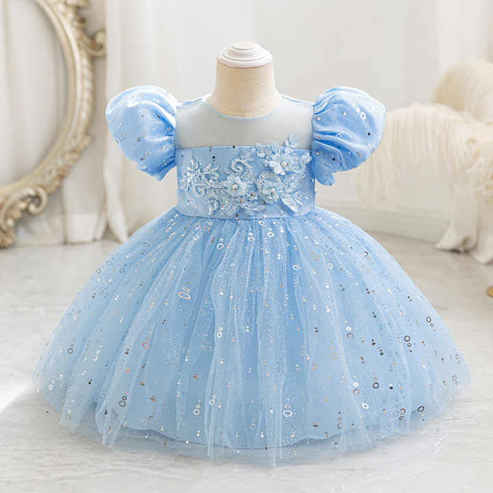 New Wholesale Sequin Fluffy Infant First Birthday Dress for a Girl Dresses Party Baby 1 Year Clothing New Wholesale Sequin Fluffy Infant First Birthday Dress for a Girl Dresses Party Baby 1 Year Clothing