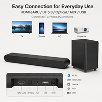 Barre de son Dolby Atmos 280W BT 5.3 sans fil, système de cinéma maison avec caisson de basses pour équipement TV