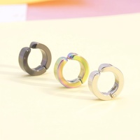 Ensemble de boucles d'oreilles clipsables en acier inoxydable sans perçage, fausses créoles et manchettes d'oreille pour hommes et femmes, bijoux de piercing de cartilage