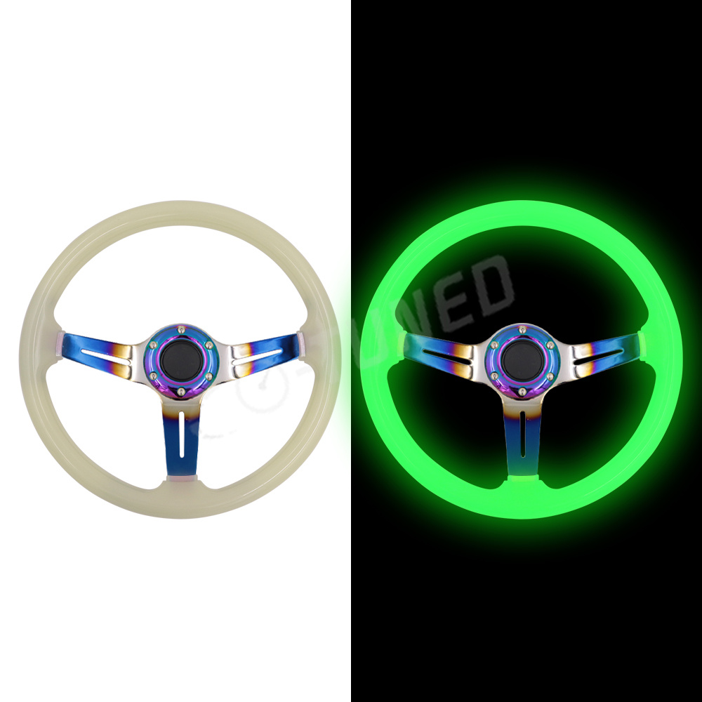 クリアバブルステアリング Amazon | ZS ステアリング ハンドル 340mm ネオ クローム 6 ホール