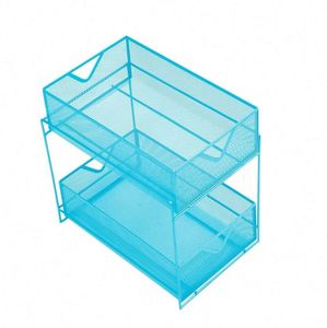 Meilleures ventes, prix les plus bas : Organiseur sous l'évier à 2 niveaux avec paniers et tiroirs coulissants en maille - Product Image 5