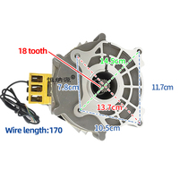 Motor DC Brushless Magnet Permanen Daya Tinggi 60-72V 4000W, Gigi Luar 18, Gelombang Persegi, IP54, Torsi 12.2Nm, Pemasangan Flens, Listrik