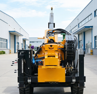 Foreuse hydraulique mobile 1500m avec châssis directionnel rapide pour l'exploration d'urgence de sources d'eau