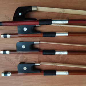 Arco per contrabbasso in legno di sandalo rosso con pura coda di cavallo tedesco francese per adulti bambini accessori per parti di strumenti a corda - Product Image 1