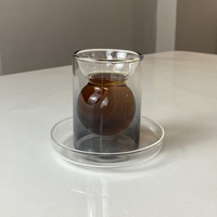 Ensemble de tasses à thé transparentes de style moyen-oriental fabriquées en Chine pour le thé à la menthe et les boissons