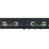 Barre de Son Extérieure Marine Bluetooth 27 Pouces avec Son et Lumières LED Système Haut-Parleur pour UTV VTT Chariot de Golf