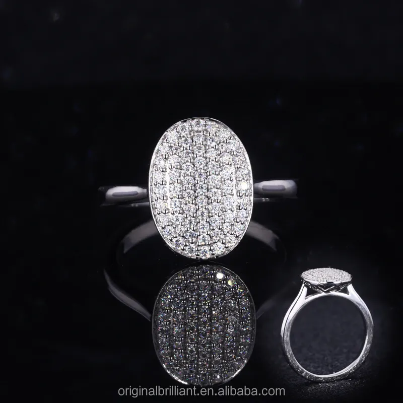 Starsgem Custom vintage Unisex 14k white gold VVS Moissanite diamond engagement Ring