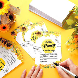 Honey Bumble Bee Themed <strong>Party</strong> Supplies Invites with Envelopes Baby Shower <strong>Invitations</strong> for <strong>Boys</strong> or Girls - Product Image 4