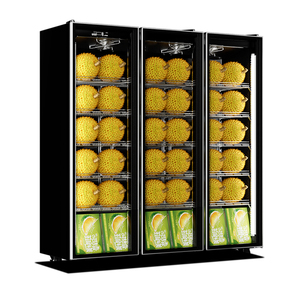 Commercio all'ingrosso <span class=keywords><strong>a</strong></span> basso prezzo commerciale 4 porte porta di vetro <span class=keywords><strong>congelatore</strong></span>, -25 ℃ bassa temperatura di stoccaggio per la carne congelata & frutti di mare - Product Image 6
