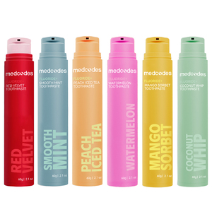Custom Logo Multi Flavors <strong>Watermelon</strong> Red Velvet Peach Taste Dental Care Teeth Whitening Fluoride Travel Flavored <strong>Toothpaste</strong> - Product Image 1