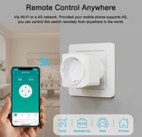 Stop Kontak Pintar Matter Smart Plug 16A EU WiFi, Berfungsi dengan Apple HomeKit, Alexa, Google Home, SmartThings, Pemantauan Daya, Timer, Stop Kontak Pintar