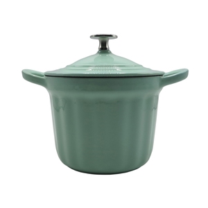 <span class=keywords><strong>Mini</strong></span> <span class=keywords><strong>cocotte</strong></span> en <span class=keywords><strong>fonte</strong></span> émaillée vert pastel, résistante au four, petite marmite ronde pour la cuisson et les accompagnements - Product Image 3