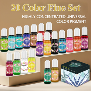 Pigmento de resina epoxi en 30 colores de 10 ml, pigmento de resina líquida altamente concentrado para la fabricación de joyería DIY. - Product Image 5