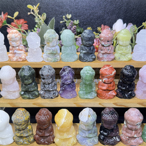 Statuetta di Buddha in Ametista Naturale di Alta Qualità, 5cm, Cristallo Feng Shui, Pietra Semipreziosa Lavorata a Mano per la <span class=keywords><strong>Guarigione</strong></span> - Product Image 2