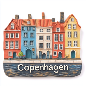 El último imán de nevera de resina personalizado, recuerdo de viaje de <span class=keywords><strong>Copenhague</strong></span>, precio al por mayor, impresión Uv, fuerte atracción magnética - Product Image 1