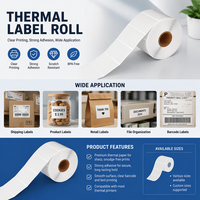 Étiquette thermique directe personnalisée, imperméable, 50 mm x 30 mm, étiquette d'expédition avec code-barres, autocollant thermique pour la logistique d'entrepôt