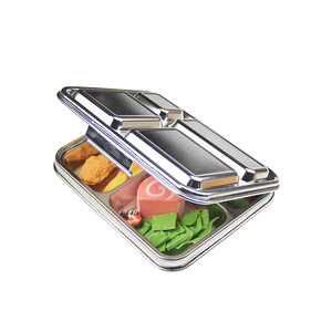 Lonchera de Acero Inoxidable de 4 Compartimentos, Nueva, para Niños Escolares, Lonchera Bento, <span class=keywords><strong>Bentobox</strong></span> - Product Image 4