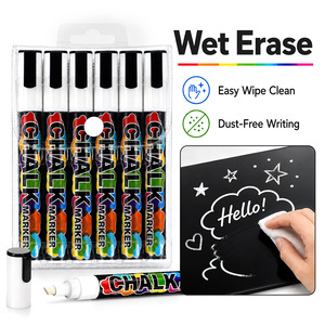 Set di <span class=keywords><strong>Pennarelli</strong></span> a Gesso Liquido Bianchi per Vetro, <span class=keywords><strong>Lavagna</strong></span>, Finestre e Arte - Product Image 3