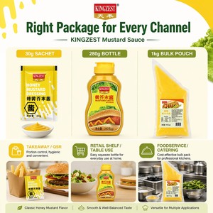 Sauce <span class=keywords><strong>Moutarde</strong></span> 30g Sachet 280g Bouteille 1kg Sachet en Vrac <span class=keywords><strong>Moutarde</strong></span> au Miel Fournisseur en Gros pour la Restauration - Product Image 4