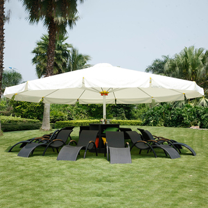 Parasol de jardin extérieur moderne en fibre de verre de haute qualité pour hôtels, restaurants et parcs, grandes tailles (4m-7m), impression couleur intégrale - Product Image 5