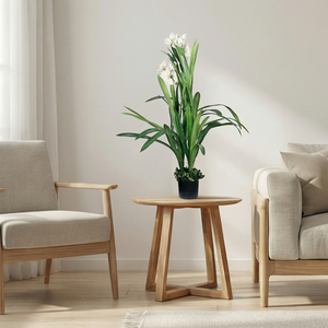 Artificial White Lily Flower Plant Real Touch Decorative Indoor Potted Plant for Home Office Hotel Event Decor - Product Image 2