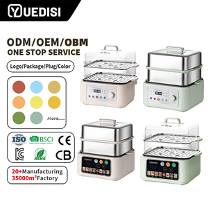 YUEDISI 大容量12L 自動電源オフ＆空焚き防止機能付き電気調理鍋 二層式ステンレス製電気蒸し器 - Product Image 1