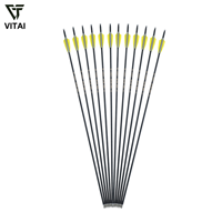 Wholesale Pure Carbon Arrows 32" ID 6.2mm, Spine 300 400 500 600 Optional,r Recurve Compound Bow Hunting Target Practice